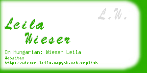 leila wieser business card
